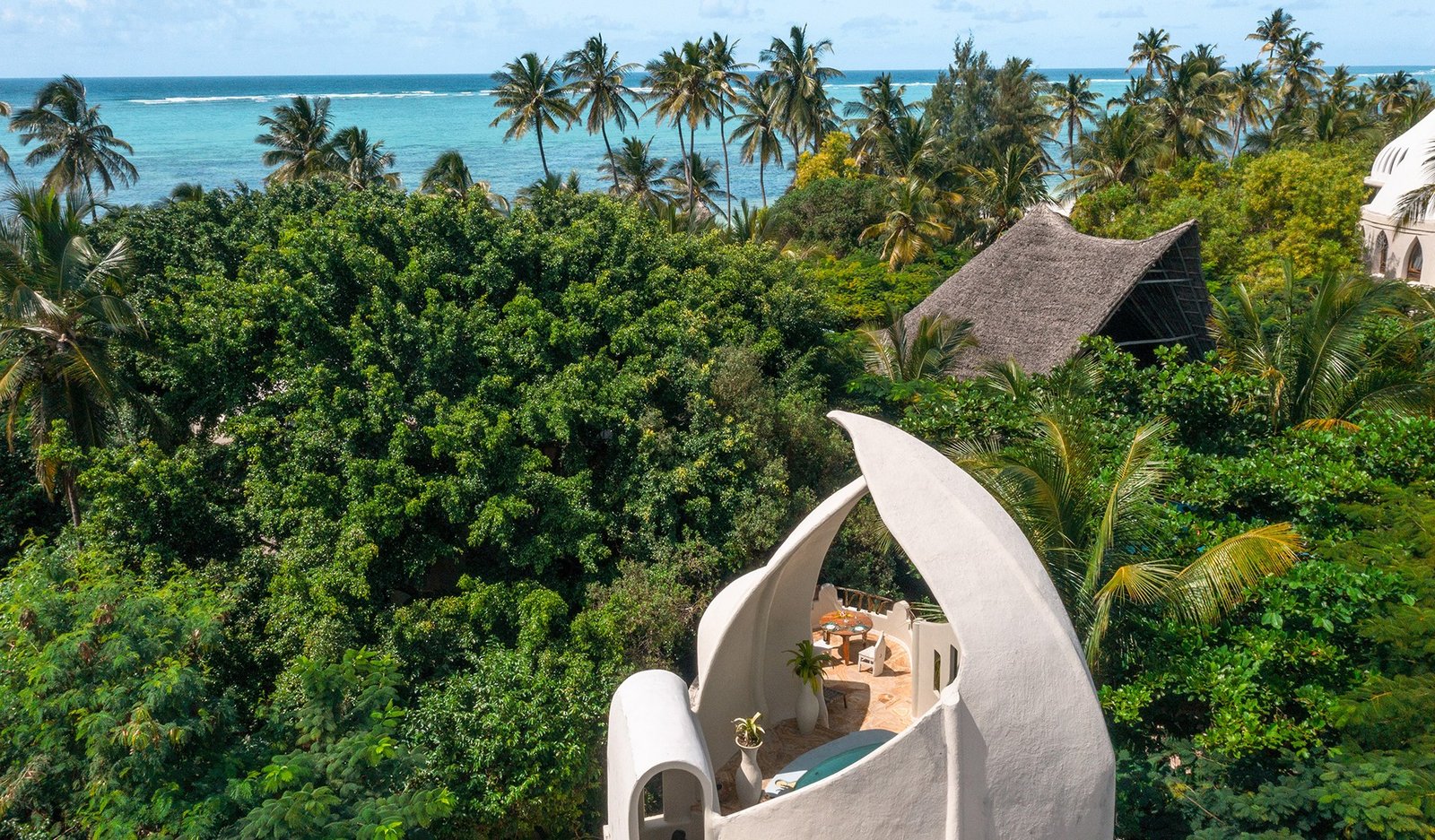 Zanzibar villa among tropical greenery