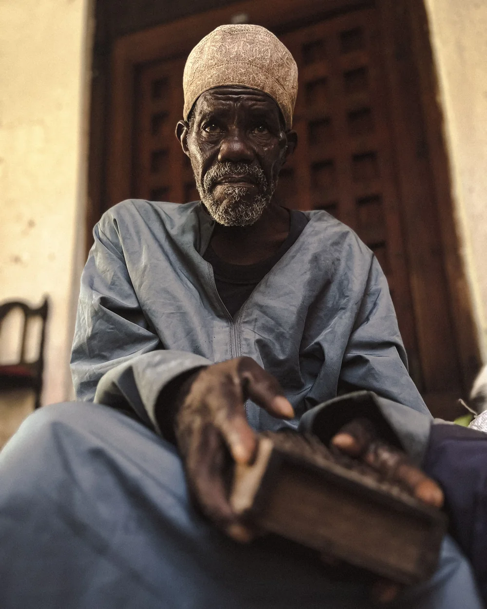 Portrait of a local artisan at work