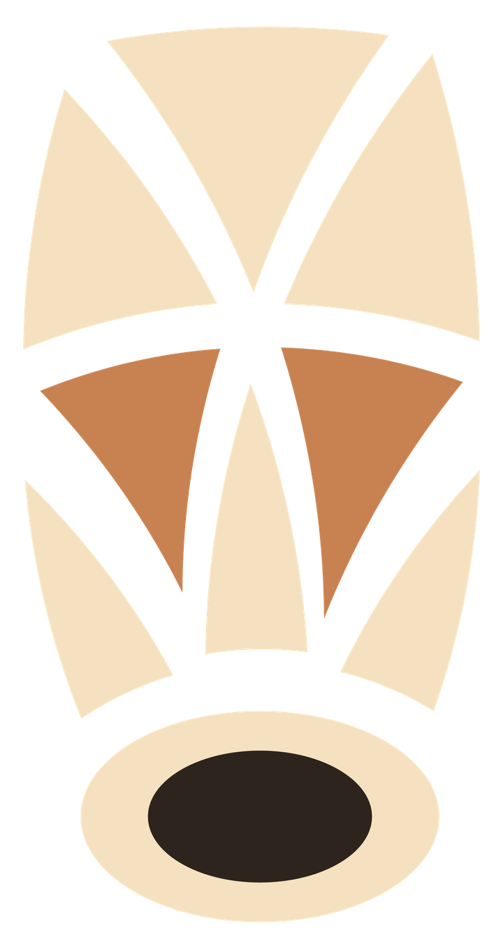 Zanzibar Gate African-inspired mask motif